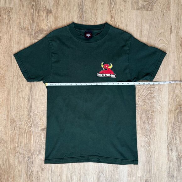 Independent Toy Machine Horned Monster Graphic T-Shirt Green Sizes Skate Collab - Picture 4 of 5